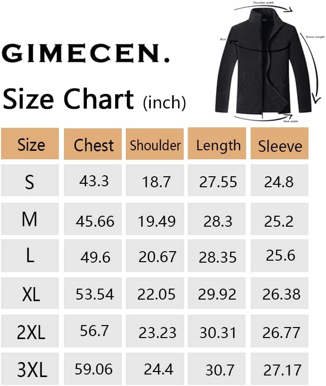 Gimecen Машка лесна целосна мека мека поларна руно јакна на отворено со рекреација со џебови со патенти