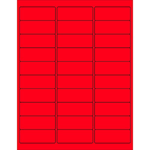Логика на лента со Aviditi 2 5/8 x 1 флуоресцентни етикети за адреса на портокал, за ласерски и инк -џет печатачи, трајно лепило, лист 8 1/2 x