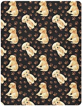 Алаза симпатично ретривер кученце куче шепа за печатење на креветчиња за припишување, вградени басинет лист за момчиња бебе