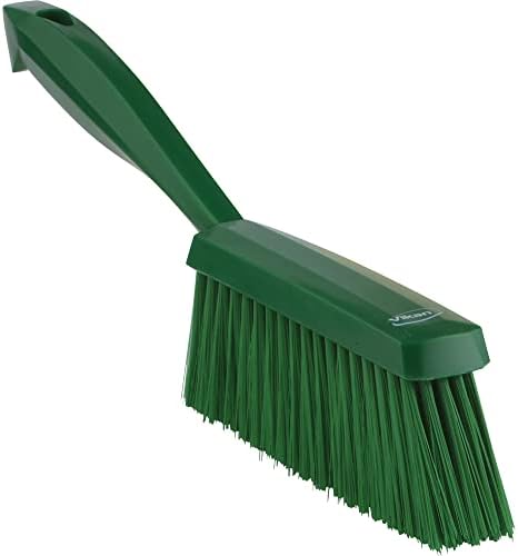 Четка за чистење на клупи Викан 45872, четка за прашина од полипропилен/полиестер мека влакно со рачка, 14-инчи, зелена
