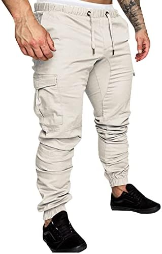 Jorasa Mens Cargo Pants плус големина тенок џемпери за џемпери еластична половината работа панталони на отворено пешачење панталони со