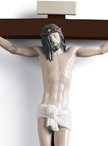 Lladró Нашиот спасител распетие фигурински wallиден уметност. Порцеланска Христова фигура.
