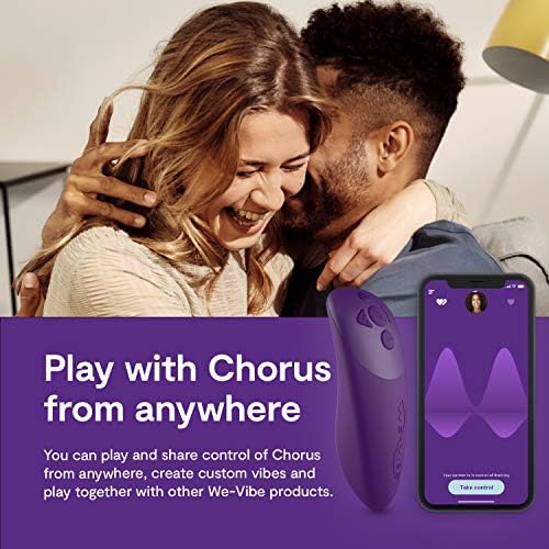 We-Vibe Chorus парови Vibrator Remote & App Controlled Controlled Vibrating Smart Sex Toy за него и неа, Виолетова