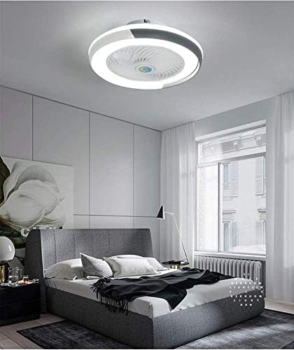 Вентилатор на таванот со осветлување 60W вентилатор LED светлина прилагодлива брзина на ветрот затемнет далечински управувач модерна врвна