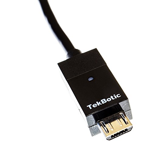 tekbotic ChargePlay Микро USB кабел 9ft црна За Xbox one контролер USB, PS4 контролер полнач кабел, И андроид пренос на податоци + полнење кабел