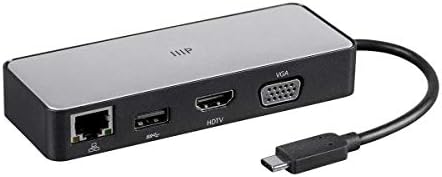 Monoprice USB-C до HDMI, VGA, USB 3.0, RJ45 Gigabit Ethernet и USB-C женско патување за патување