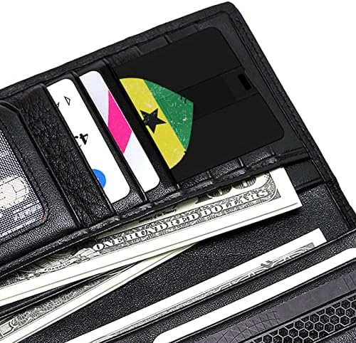 Гана Ретро Срце Знаме КРЕДИТНА Банкарска Картичка USB Флеш Дискови Пренослив Мемориски Стап Клуч За Складирање Диск 64G