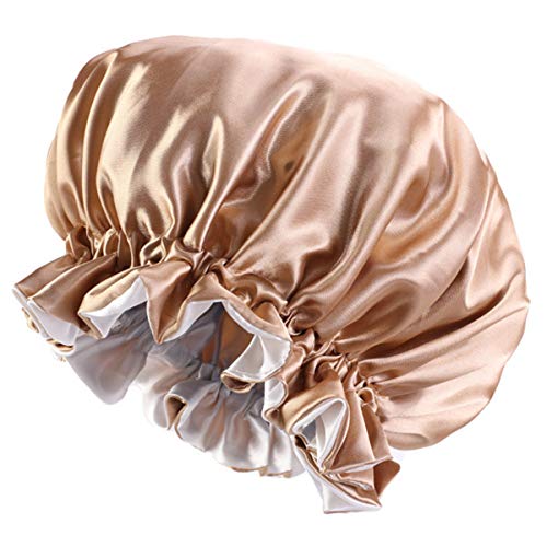 Felenny Women Satin Bonnet Cap Cap Elastic Reversible Beanie Soft Bathing Head Cover