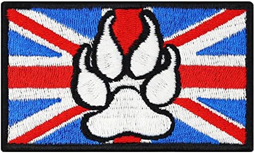 Кучиња пристап до лепенка британско знаме К9 Полициско кучиња знаме на лепенка | Пет ткаенина Апликација полициска лепенка за кучиња | Амблем