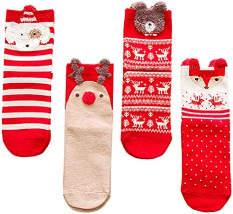 12 пара топли чорапи Божиќни чорапи удобни памучни чорапи Божиќни украси подароци