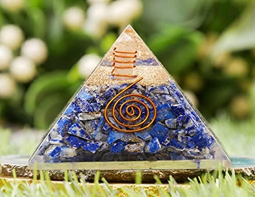 Pyor lapis lazuli orgone pyramid исцелување кристален џеб ангел статуа фигура добра среќа богатство просперитет пари богатство духовно