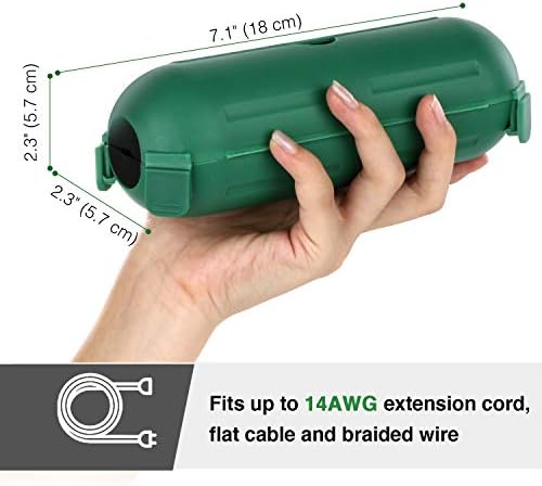 [6 пакет] Безбедносна покривка на кабелот за отворено со водоотпорен заптивка, водоотпорна кутија за електрична врска за да се заштити