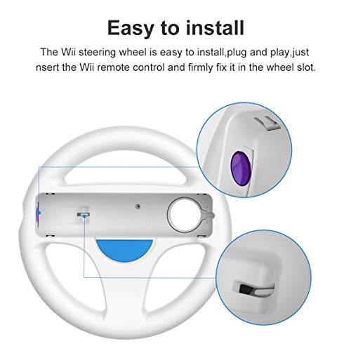 Волан За Wii Тркачки Тркала За Нинтендо Wii U Далечински Управувач бели бои -2 ПАКЕТ