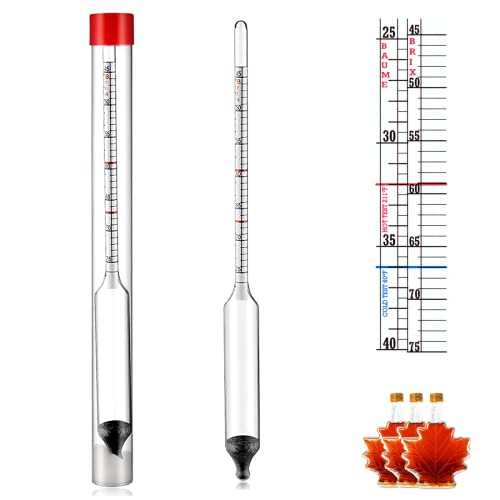 Комплет за тестирање на хидрометар Cilehall Maple Syrup - Определена опрема за сируп од јавор за точни мерења на содржината на
