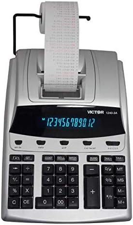 Виктор 1240-3А 12 цифрен калкулатор за комерцијално печатење со тешки работи