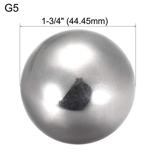 Uxcell прецизност 304 топки за лежиште од не'рѓосувачки челик 1-3/4 инчи G5