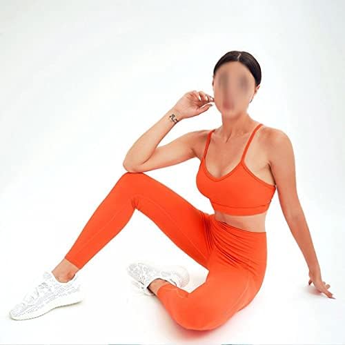 XWWDP Јога постави жени салата облека за женски Tranksuit Беспрекорен тренинг спортска облека со високи хеланки на половината+спортски градник