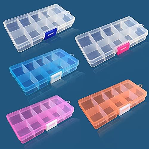 Депила кутии за алатки разнобојни преносни алатки за алатки отстранливи 10 слотови за складирање на садови за складирање на накит Електронски