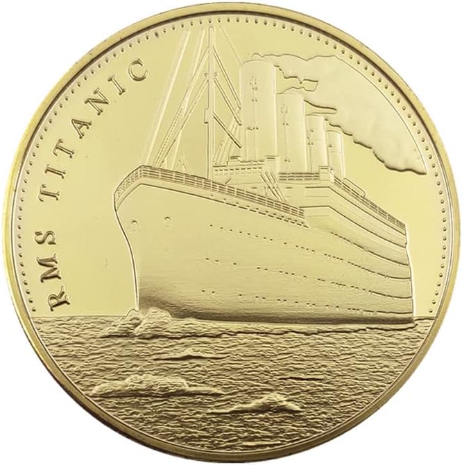 Титански комеморативни монети титански монети сонуваат брод за тонење монети злато-позлатени монети loveубовни монети за подароци