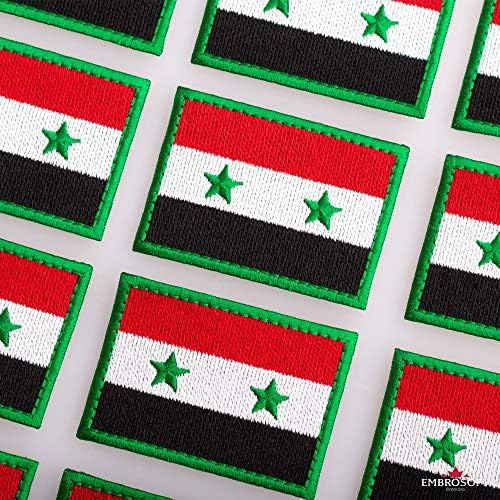 Знамето на Сирија Печ, знамето на сириската земја, национален амблем, везено железо на