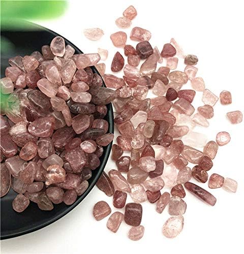 Binnanfang AC216 50g 3 големина Природна црвена јагода кварц паднати камени кристали заздравување на реики природни камења и минерали кристали