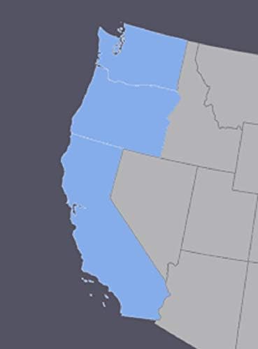ТОПО ГПС мапа ЗА Гармин Американските Пацифички Држави