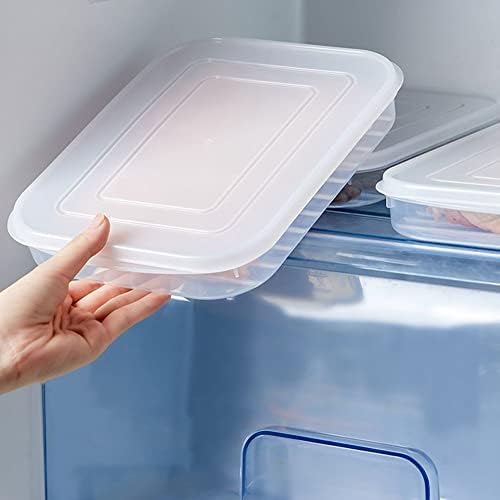 Пластични Контејнери За Складирање, Рамна Пластична Кутија За Организација На Кујнски Фрижидер Транспарентен Сад За Складирање Храна Со
