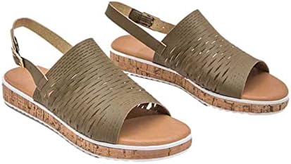 Ishишилиумски женски Slingback Espadrille рамни сандали 2023 Трендовски лизга на сандали на плажа отворени пети-апостолки чевли за одење