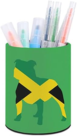 Pitbull Jamaica Flag Printed Pench држач за молив за молив за организатор на биро за шминка за четка за четки за домашна канцеларија