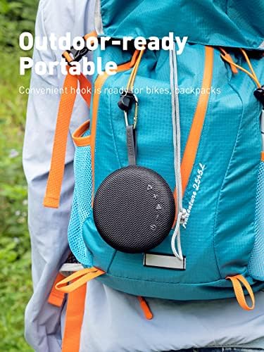 Fosi Audio B2 Bluetooth Sounder Sounder, IPX7 Водоотпорен Bluetooth звучник со 24H Playtime, поддржува TWS стерео режим на звук, преносни