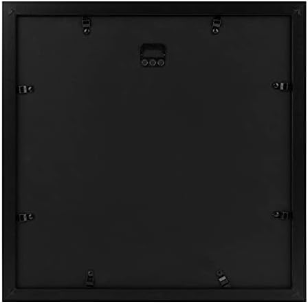 Auear, 12x12 рамка со МАТ за 8x8 или 12 x 12 без мат, квадратни рамки за слики, рамки за колаж за отпечатоци од дијаманти од 30x30, црна 1 пакет
