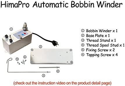 Himapro Automatic Bobbin Winder за машина за шиење Електричен Бобин Винддер Електричен Бобин Винддер - Прилагодлив слот за бобин - Брзо и