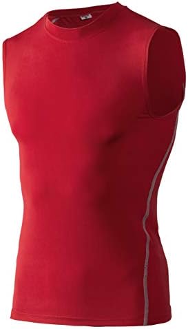 Основен слој без ракави за компресија Топти, маичка за атлетски тренинзи