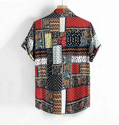Xxbr Хавајска кошула за мажи Фанки случајно копче надолу краткорочно унисекс печати африкански печати етнички кошули врвови сопствени