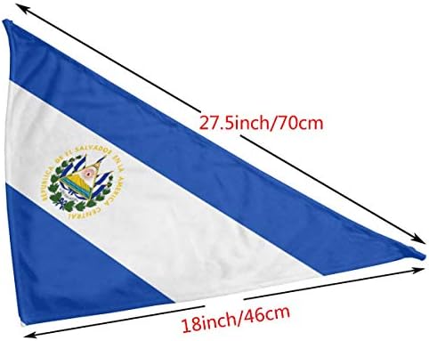 Знаме на Ел Салвадор Куче Бандана Јаки Триаголник Марамче Лигавчиња Шалови Додатоци Миленичиња Мачки И Бебиња Кученца Плунка Пешкир