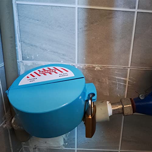 Уред за заклучување на вентилот Temeili Вентила за заклучување на челик за вода за заштита на вода од 1,377 инчи со дијаметар рачка сина безбедност