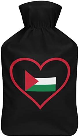 Ја Сакам Палестина Црвено Срце Шише Со Топла Вода 1000 мл Со Мек Капак Отстранлив Топол Ладен Пакет Вреќа За Вбризгување Вода