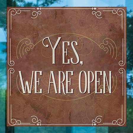 CGSignLab | „Да, ние сме отворени -викторијански картички“ прозорецот | 8 x8