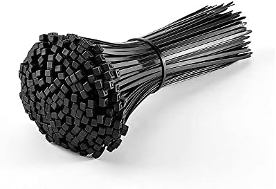Најлон вратоврски кабел за жици со поштенски кабел 2мм x 145мм жица за прицврстување на кабел црни 500 компјутери