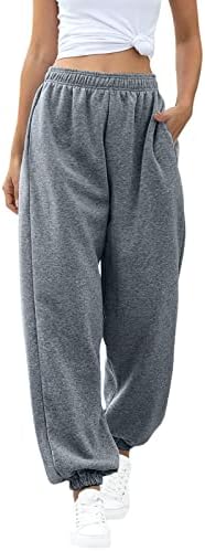 Ашер мода активен густ џогер џогер џогерни џемпери, баги дневни јога панталони со џебови спортска густа густо