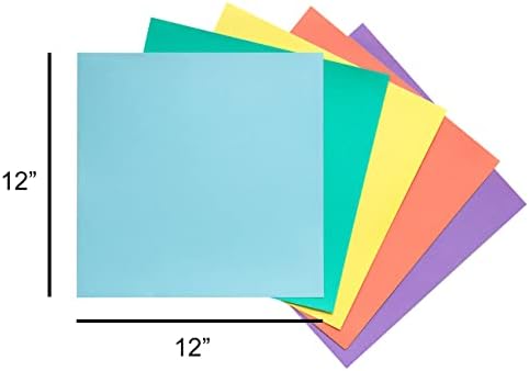 12x12 хартија за картони, 48 листови - двострана мулти -обоена картон, текстурирани чаршафи - густа хартија за белешки за занаети и