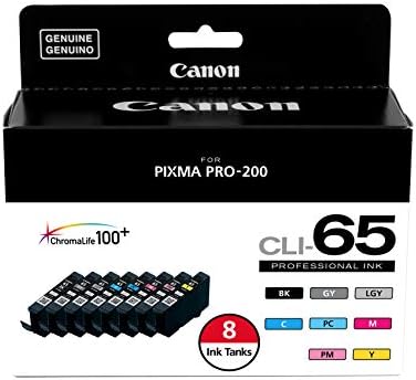 Канон Pixma PRO-200 безжичен професионален печатач за фотографии во боја и печатење со софтвер за распоред и печатење на мобилни уреди,