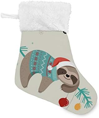Алаза Божиќни чорапи симпатични мрзливи смешни Божиќни класични персонализирани мали декорации за порибување за семејни сезонски празници за