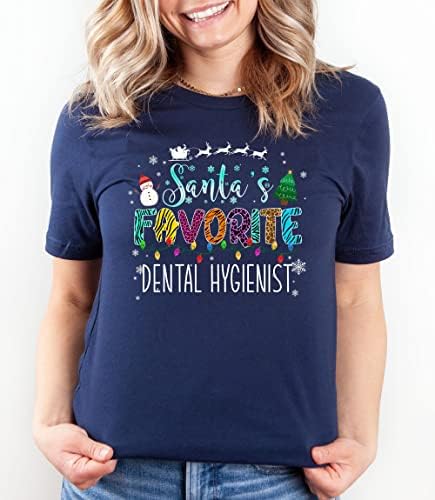 Божиќни кошули за стоматолошки кошули Moobla за стоматолошки асистент, кошула за стоматолошки хигиеничар, подарок за стоматолошки асистент стоматолошки
