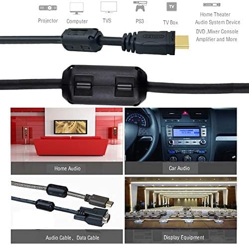 Филтер за бучава од клип-на-кабел, vskey [10pcs 5mm] Анти-мешање со висока фреквенција на кабелски клип за кабел за дома, за домашни аудио систем,