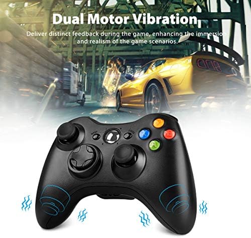 Безжичен Контролер За Xbox 360, 2.4 GHz Безжичен Gamepad Џојстик За Xbox 360/360 Тенок / 360 Елита Конзола/КОМПЈУТЕР/Windows 7/8/10 Систем, Црна