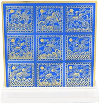 2023 Фенг Шуи Девет Ранг Значка Плакета Во Кралската Сина &Засилувач; Злато