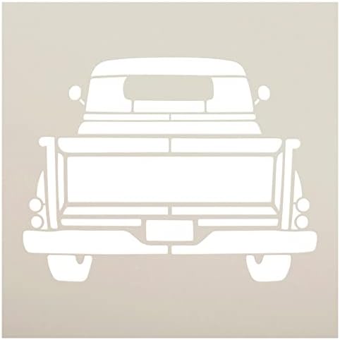 Гроздобер Класичен Пикап Камион Заден Поглед Матрица Од Студиор12-Изберете Големина - Изработена Од САД-ЗАНАЕТ САМОСТОЈНА Земја Гаража Декор