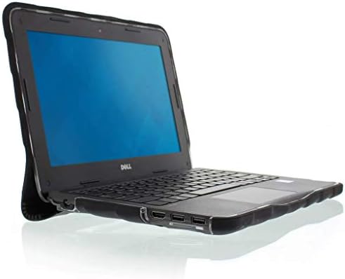 Gumdrop DropTech Case дизајниран за Dell Latitude 3190, Latitude 3189 и Chromebook 3180, лаптоп за ученици од К -12, наставници, деца - црни,