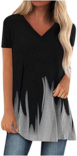 Облека со краток ракав редовно вклопување v вратот графички бренд блуза маица за жени есен летен памук топ 38 38